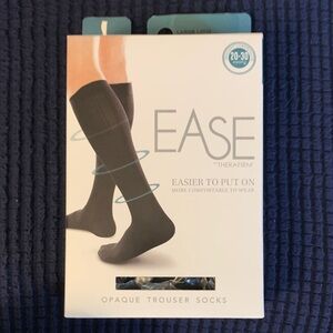 Ease Therafirm-NWT-Men’s Black Gradient Compression Trouser Socks-Sz Large Long